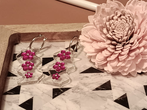 Boucles d'oreilles artisanales – Éclat de Pivoine