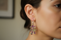 Boucles d'oreilles Créoles & Bonhommes — Paillettes Holographiques Multicolores