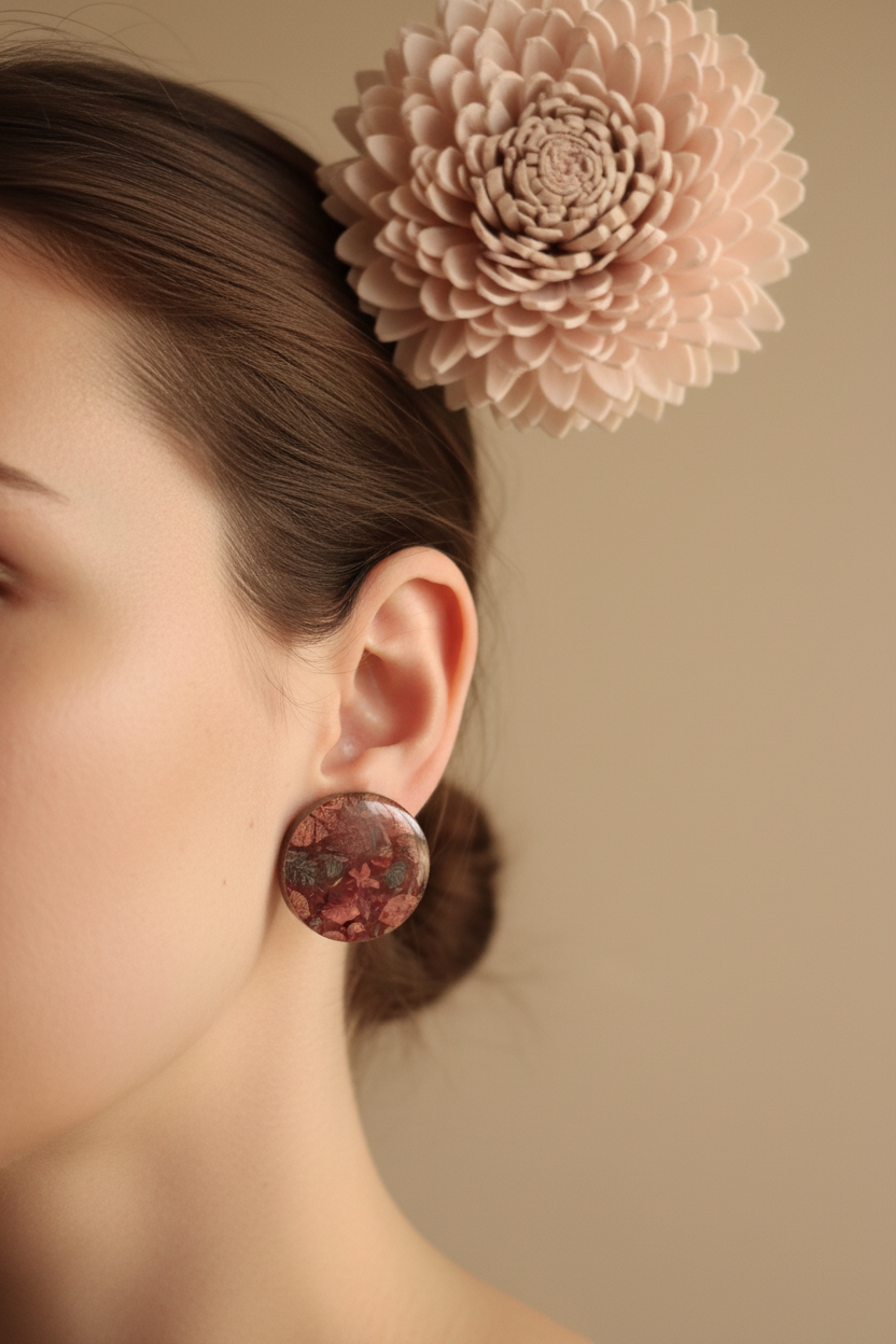 Boucles d'oreilles artisanales – Jardin Bordeaux